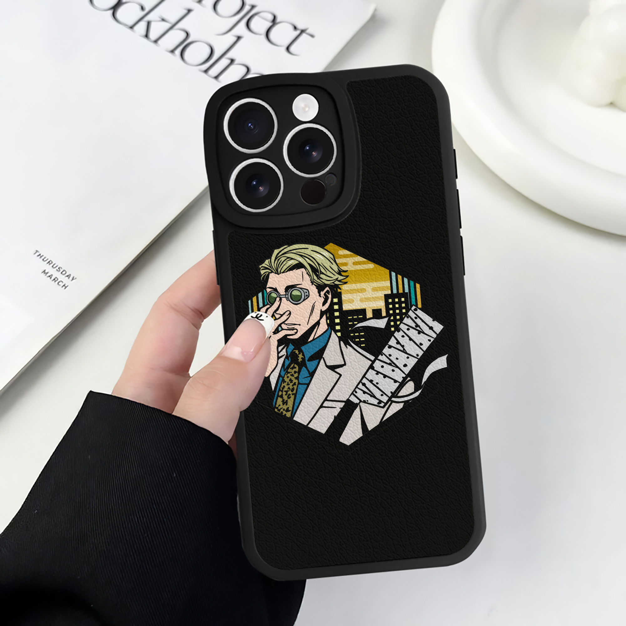 （画像用） 呪術廻戦 Jujutsu Kaisen 【iPhone 16シリーズ対応】シリコンスマホケース（レザー調） 材質：シリコン